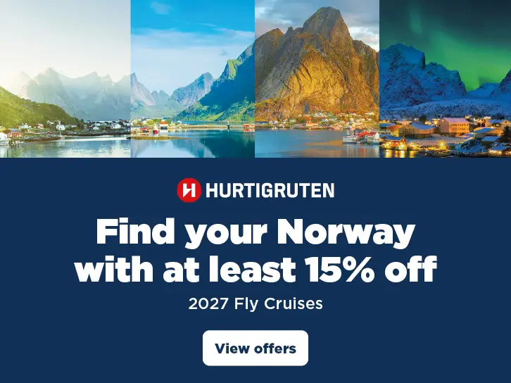Hurtigruten At least 15% off 2027 fly cruises